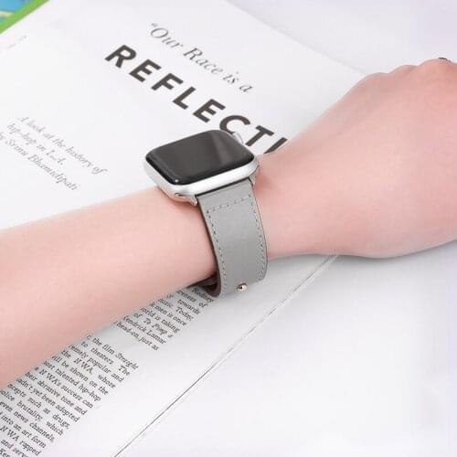 Leather Strap for Apple Watch Band 44mm 40mm se 6 5 4 3 2 1 Cowhide Wristband 42mm 38mm bracelet Watch Accessories