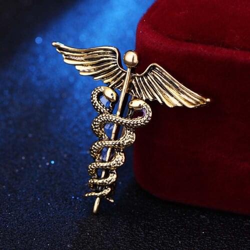 Hot Retro Angel Wings Brooches Mens Badge Brooch Pin Snake Brooches Lapel Medal Women Shirt Collar Clothing & Accessories