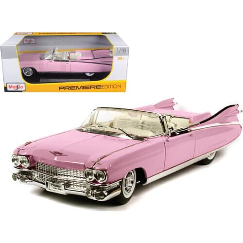 1:18 1959 Cadillac classic car manufacturer authorized simulation alloy car model diecast crafts decoration collection toy