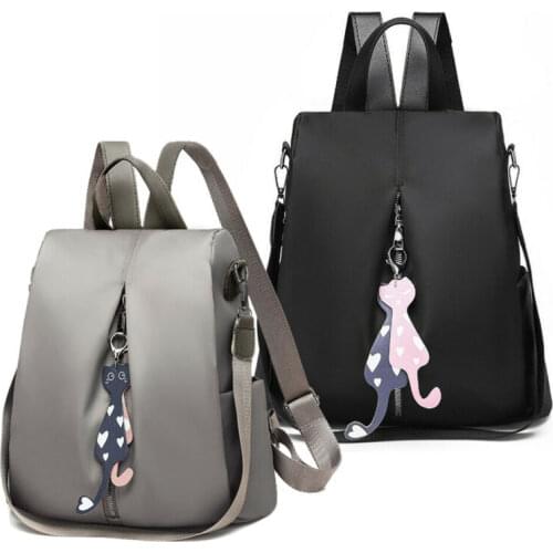 Fashion Women Waterproof Oxford Cloth Travel Backpack Double Shoulder Handbag /NO