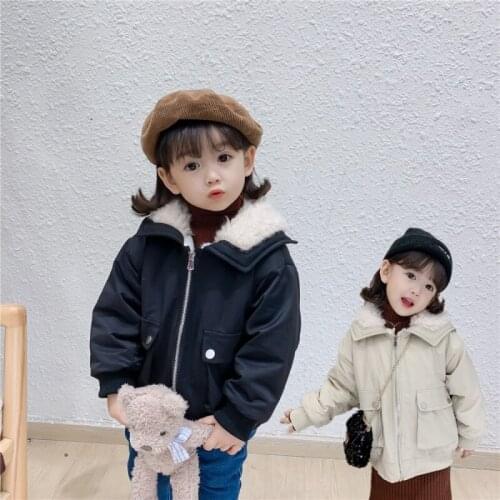 Girls' Coat Babys Kids Jacket 2021 Charming Thicken Winter Autumn Top Warm Cardigan Overcoat Cotton Childrens Clothing