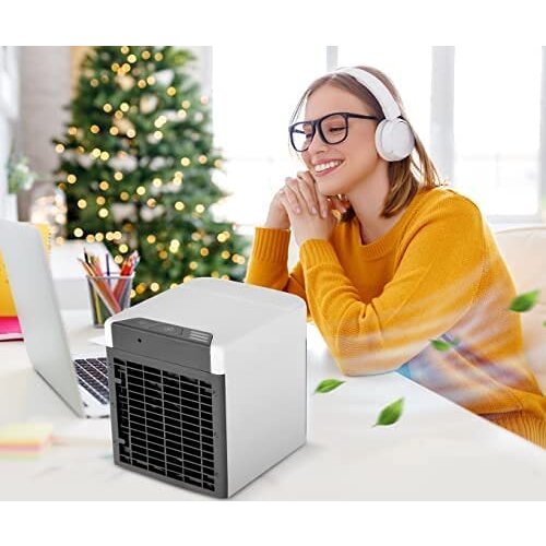 Portable Air Cooler Fan Mini USB Air Conditioner Rechargeable Desktop Air Cooling Fan Humidifier Purifier for Office Room New