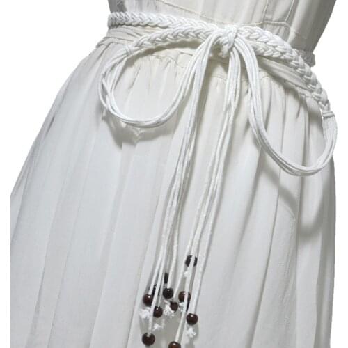 Ethnic Woven Sash Photo Shoot Boho Fashion Handmade Belt Decoration Girdle Dress Waistband for Women Photography Accessories