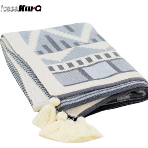 European Simple Knitted Sofa Office Air Conditioning Blanket Bed Tail Towel Nap Blanket Childrens Blanket