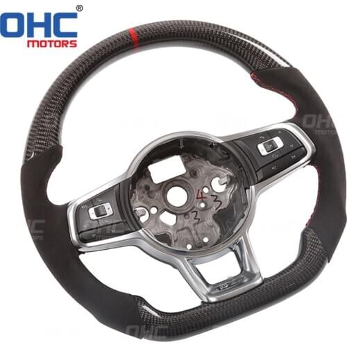 Real Carbon Fiber steering wheel for V-W Golf MK7 MK7.5 GLI Scirocco Golf R
