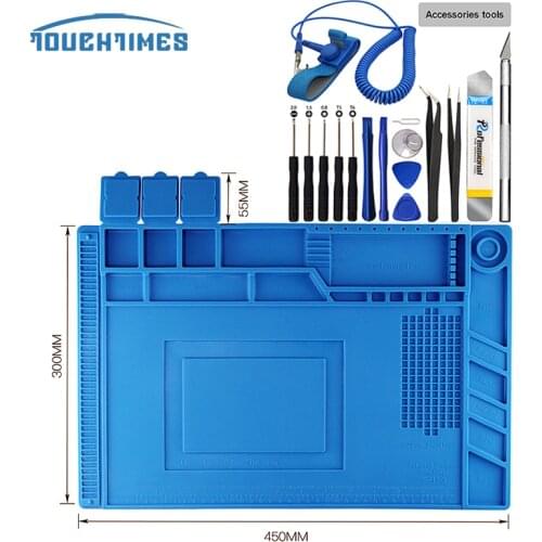 Repair Pad Insulation Heat-Resistant Soldering Station Silicon Soldering Mat Work Pad Desk Platform for BGA Soldering Station