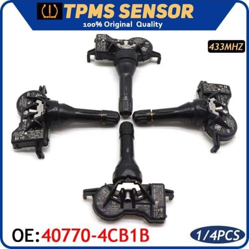 TPMS Tire Pressure Monitor Monitoring System Sensor 40770-4CB1B For NISSAN LEAF ROGUE SPORT 433Mhz 2016-2019 407704CB1B