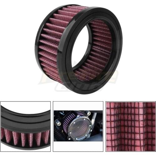 Motorcycle Universal Replacement Air Cleaner Intake Filter Red For Harley Sportster XL 883 1200 48 2004 -2018