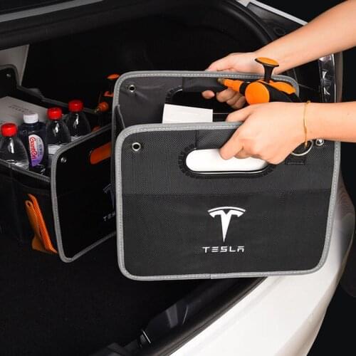 Waterproof and dirty-proof folding trunk storage box For Tesla Model3 Interior decoration Accessories