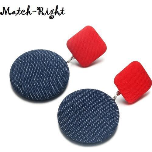 Match-Right Trendy Earrings for Women Denim/Hanging/Long//Statement/Drop/Round/Geometric Earring Pendant oorbellen brincos SP532