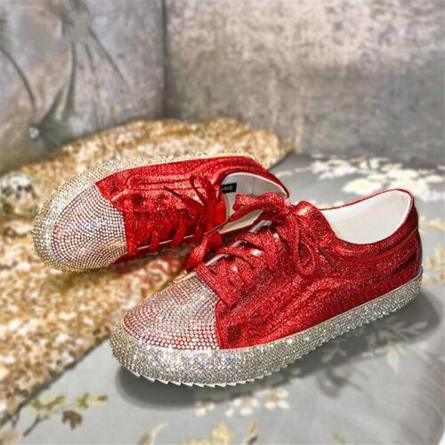 Dropshipping New 2018 Fashion Casual Shoes Expensive Diamond Women Shoes Lace-up Flat Shoes Zapatillas Mujer Women Flats Shoes