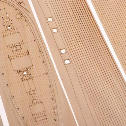 1/130 Scale Wooden Sailboat Model Kit Harvey Ship Puzzle Gift for Kids Adult