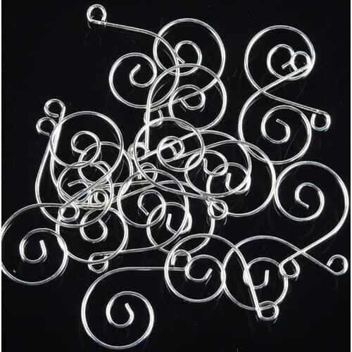 50pcs-500pcs Sliver Metal Hook Buckles Bowtie Connectors For Crystal Glass Beads Pins Decorate Accessories