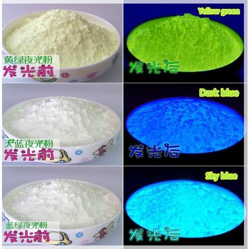 500g sky blue Green Purple luminous powder phosphor pigment Noctilucent Powder Glow in Dark Dust Powder,Nail Glitter Decoration