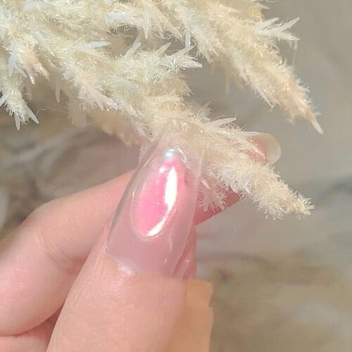 6 Colors Ice Transparent Laser Magic Aurora Rainbow Mirror Powder Nail Glitter UV Gel Pigment Dust Chrome Nail Art Decorations