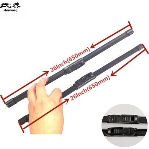Free shipping car styling stickers Wiper blades for Renault Master (From 2010 onwards) 26"+26" J hook wiper arms high-quality