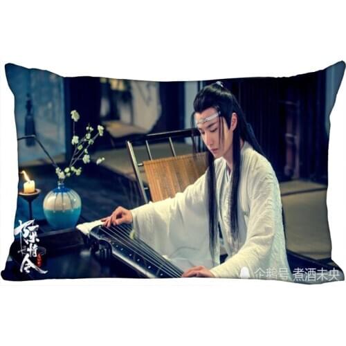 Wang Yibo Pillowcase Cover Chen Qingling Rectangle Zipper Pillow Cover Satin Fabric Pillowcase 40x60cm,50X75cm(Two sides)10-10
