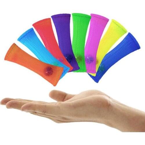Colorful Mesh Grid Belt Fidget Toys Strong Marble Fidgets Toy Squeeze Squishy Relieves Stress Decompression toy#345