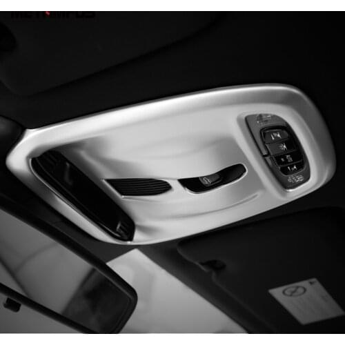 For Volvo XC60 XC 60 2018 2019 2020 Matte Roof Reading Light Lamp Cover Trim Sticker Decoration Frame Accessories Car Styling