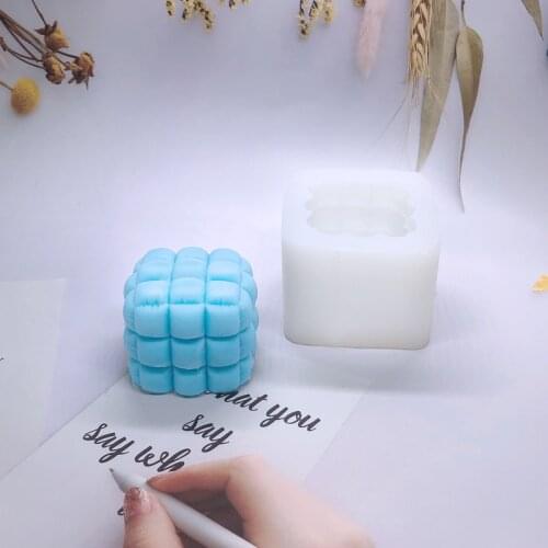 Rubiks Cube Candle Mold Decorative Candle Rectangular Flavor Soy Wax Mold Candle Making Mold Candle Making