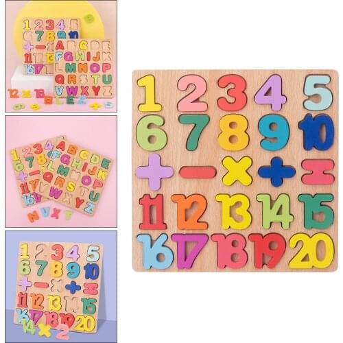 Montessori Math Number 3D Puzzle Materials Wooden Toys Teaching Aids Learning Board Activity Learning Toys for Children