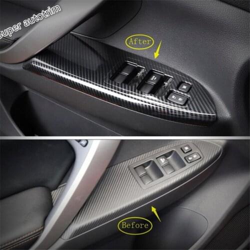 Lapetus ABS Inner Door Armrest Window Switch Control Cover Accessories Interior Kit Fit For Mitsubishi Eclipse Cross 2018 - 2021