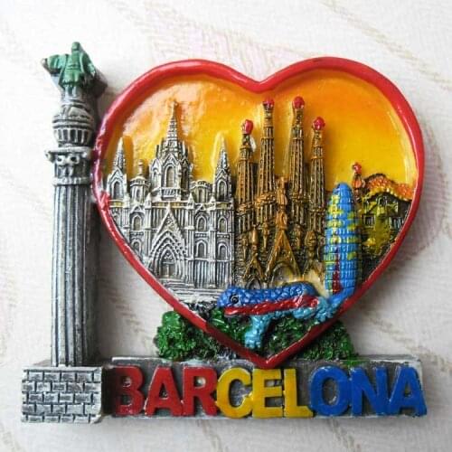 Barcelona Famous Scenic Spot Tourism Souvenir Fridge Magnets