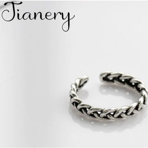 JIANERY Punk Vintage Silver Color Weaving Rings For Women Men Engagement Rings Girls Party Gifts Anillos 2019