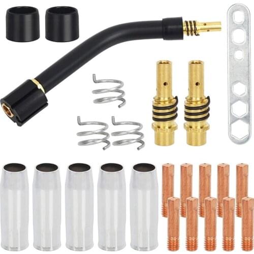 24 Pcs Wear Parts Set for MIG / MB15 Contact Tubes Welding Accessories MIG Welding Accessories Wear Parts Set