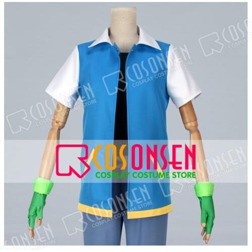 COSPLAYONSEN Ash Ketchum Cosplay Costume Full Set with hat