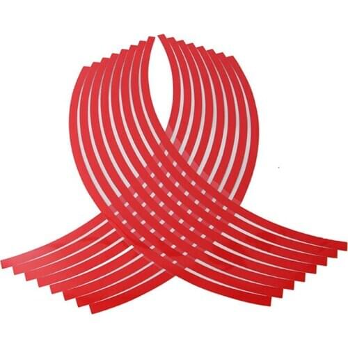 POSSBAY Red Auto Truck Auto Motorcycle 17"-19" Wheel Rim Stripe Tape Reflective Car Sticker And Decal Car Styling Universal