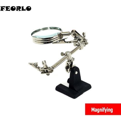 5X magnifier with clamp repair welding auxiliary tool circuit board fixed support table Desktop Magnifier Soldering Repair tool