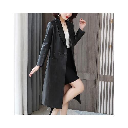 2020 Women Spring Genuine Real Sheep Leather Jacket R30