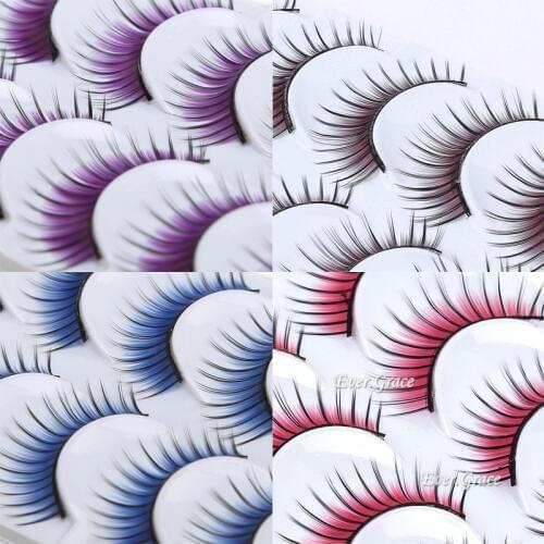 ICYCHEER Makeup Feather 5 Pairs Handmade False Eyelashes Thick Eyelash Extension Soft