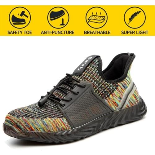 Steel Toe Shoes Anti-Smashing Puncture Proof Soft Light Comfortable Indestructible Protective Boots Sneaker Light security shoes