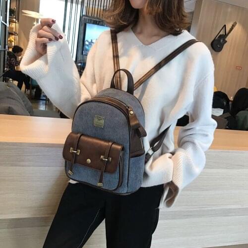 Casual Womens Bag 2021 New Korean Version of Hit Color Mini Backpack Small Backpack All-match Commuter Ladies Bag