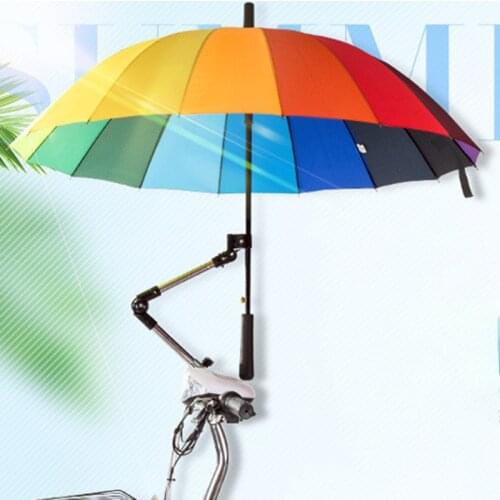 Practical Wheelchair Bicycle Pram Swivel Umbrella Connector Stroller Holder Any Angle Stainless Steel Umbrella Holder Rain Gear
