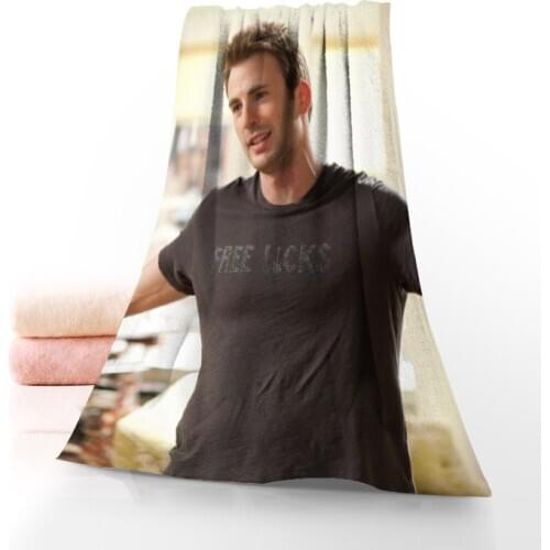 Hot Sale Custom Chris Evans 35x75cm Fitness Sports Towel Portable Quick-drying Towel Yoga Outdoor Microfiber Sports Towel
