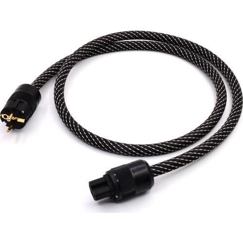 5N pure copper Schuko Power Cable Gold plated Schuko & IEC plugs Power Chord mains cable