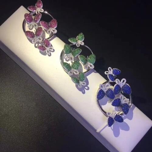 925 sterling silver with cubic zircon butterfly jewelry findings connectors for necklace single or multi layers fashion jewelry