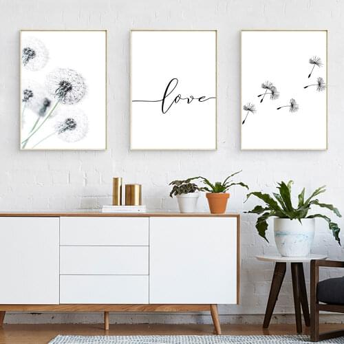 Modern Pictures Wall Art Canvas Prints Painting Dandelion Love Modular Simple Nordic Poster For Living Room Home Decor