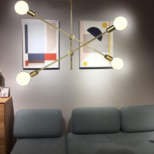 Modern LED Ceiling Light adjustable head Led hanging Light iron multi heads Ceiling Lamp for Bedroom Living Room Decor Lamp