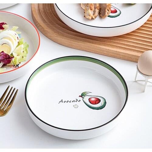 Plate Household Oven Microwave Oven Special Baking Tray Ceramic Dish Dish Creative Girls Heart Cute Ins Wind