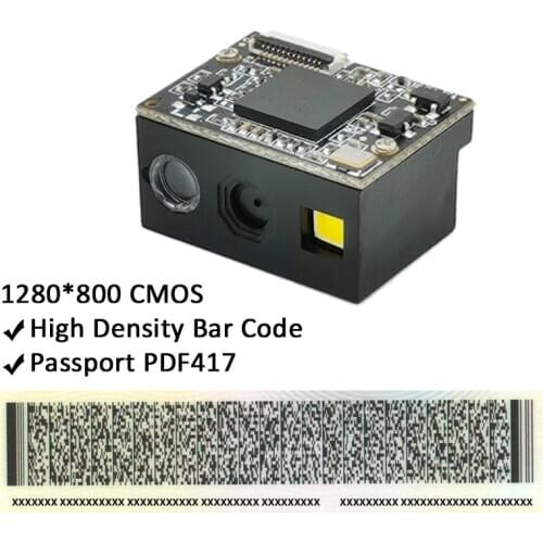 GM69-S Hign Density Bar Code Readable 1D 2D PDF417 USB UART 1280*800CMOS Barcode Scanner Qr Code Scanner Module Reader