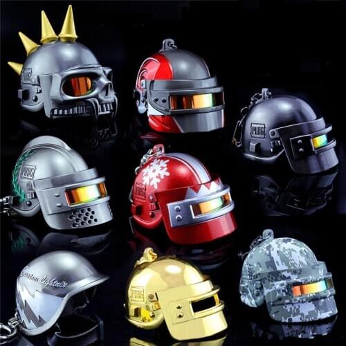 Military model Helldriver Playerunknowns Battlegrounds Accessories Armor Level 3 Helmet Keychain Alloy Props Pendant Kids Toy