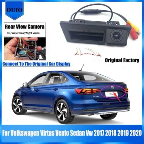 HD rear camera For Volkswagen Lavida / Gran Lavida VW 2012 ~ 2019 2016 Original factory Trunk Handle Parking Reversing Camera