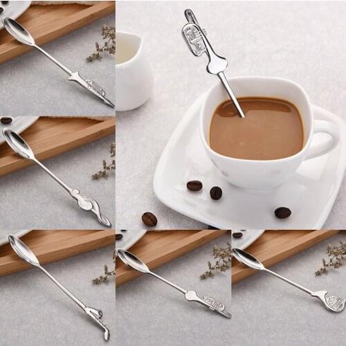 1pcs Musical Note Coffee Spoons Stainless Steel Tea Stirring Spoons Set Sugar Ice Cream Mug Dessert Spoon Drink Tableware