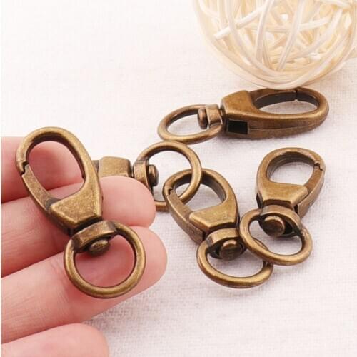 10pcs Antique Bronze Lobster Swivel Clasps Bag Straps finding Purse Strap Handbag Hook Snap Purse Hook belt buckle Jewelry