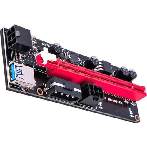 10Pcs New Ver009 Usb 3.0 Pci-E Riser Ver 009S Express 1X 4X 8X 16X Extender Riser Adapter Card Sata 15Pin to 6 Pin Power Cable