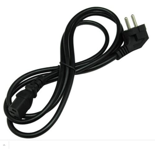 200pcs 2 Pin Prong EU European Power Supply Lead Cable EU Euro Plug IEC C13 Power Cord 1.2m 4ft Electrical Wires For AC Adapters